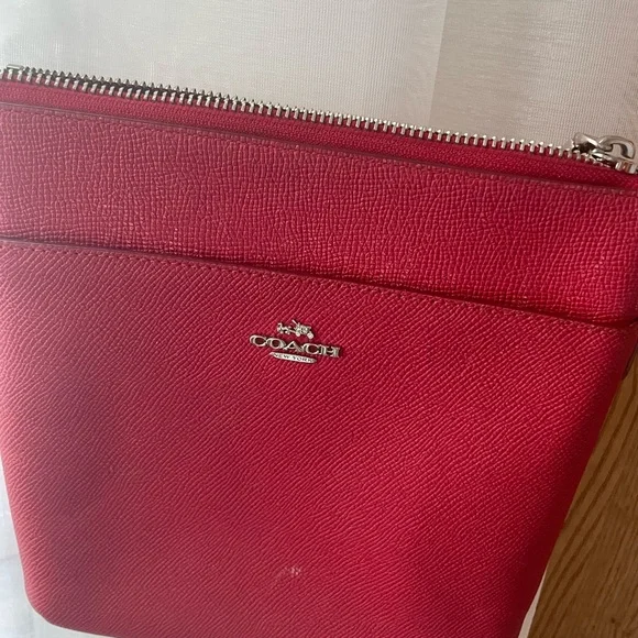 Coach Red Crossbody Bag with Gold Accents - Picture 2 of 5